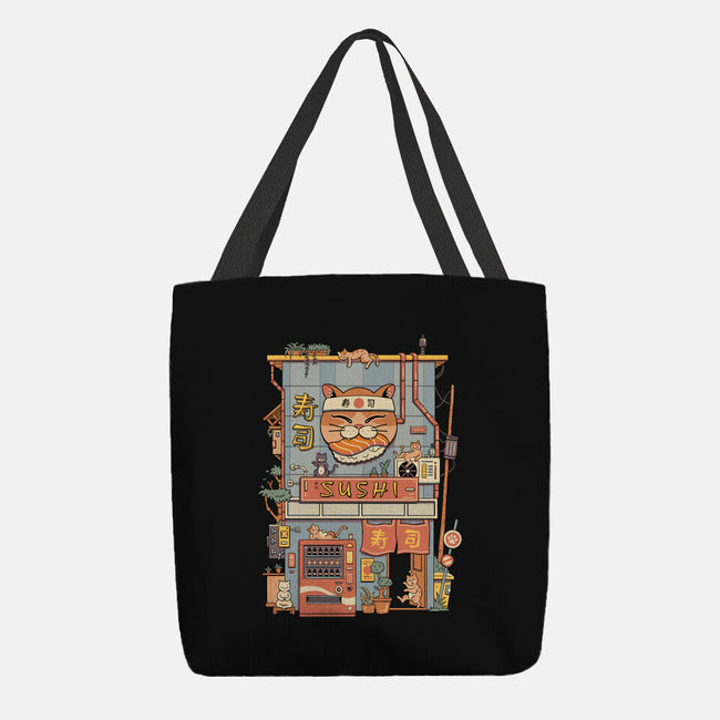 Neko Sushi House-None-Basic Tote-Bag-vp021