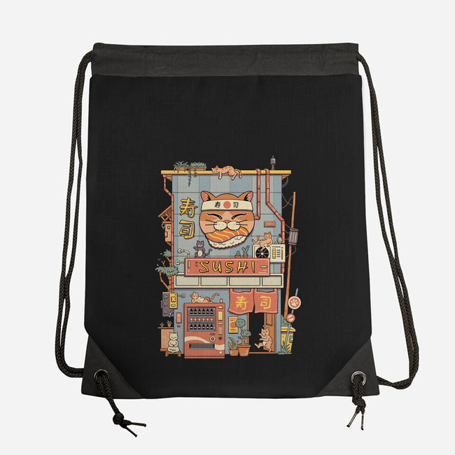 Neko Sushi House-None-Drawstring-Bag-vp021