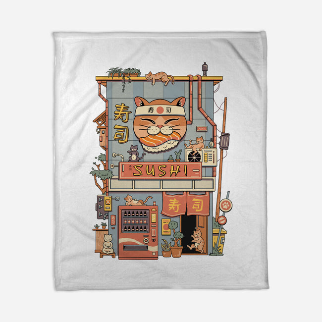 Neko Sushi House-None-Fleece-Blanket-vp021