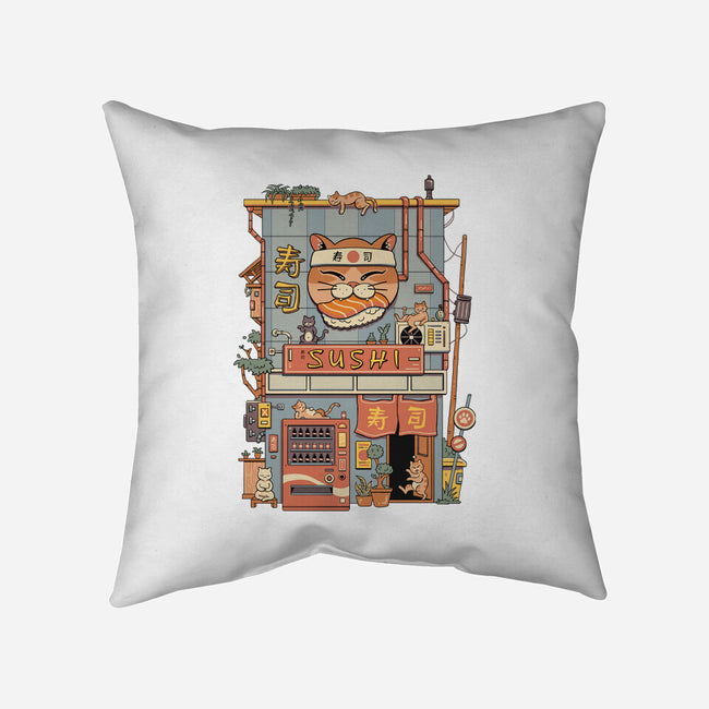 Neko Sushi House-None-Non-Removable Cover w Insert-Throw Pillow-vp021