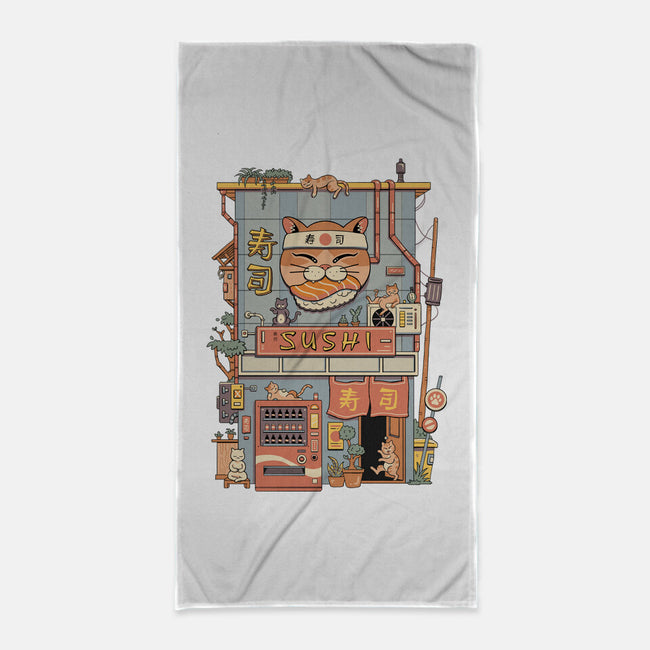 Neko Sushi House-None-Beach-Towel-vp021