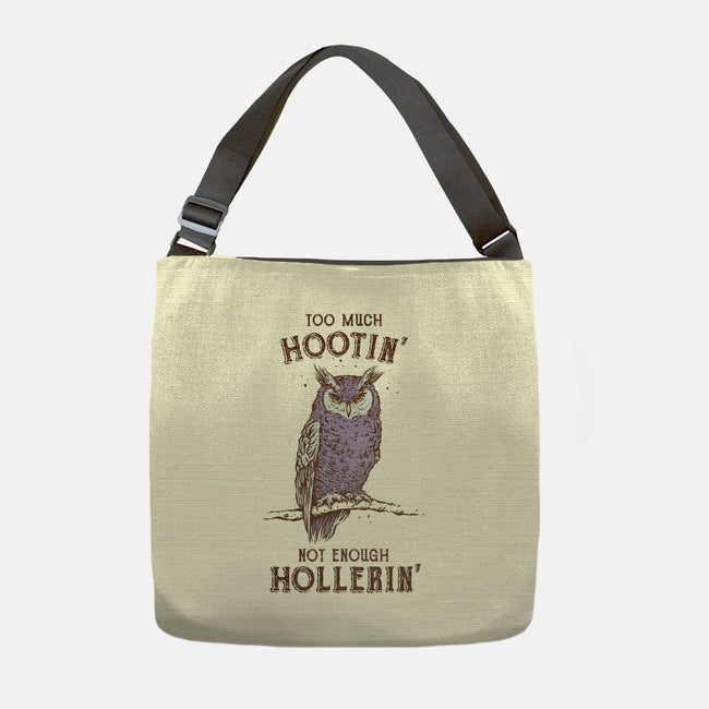 Too Much Hootin-None-Adjustable Tote-Bag-kg07