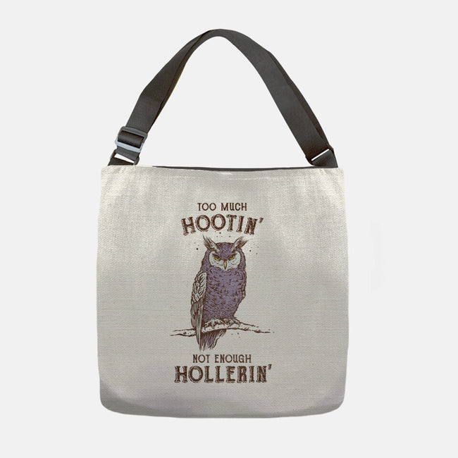 Too Much Hootin-None-Adjustable Tote-Bag-kg07