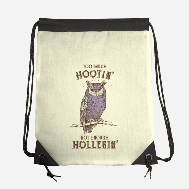 Too Much Hootin-None-Drawstring-Bag-kg07