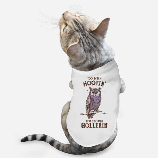 Too Much Hootin-Cat-Basic-Pet Tank-kg07