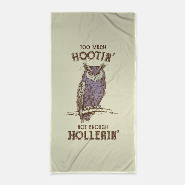 Too Much Hootin-None-Beach-Towel-kg07