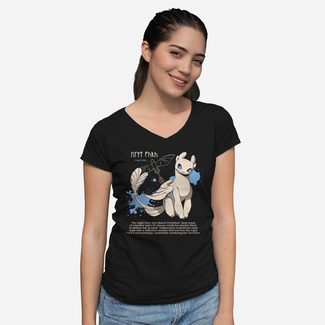 Light Fury Love-Womens-V-Neck-Tee-yumie