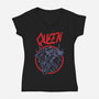 Hail To The Queen-Womens-V-Neck-Tee-arace