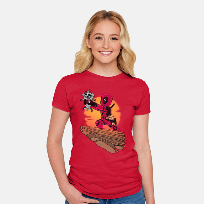 The Dog King-Womens-Fitted-Tee-patrickgp