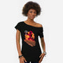 The Dog King-Womens-Off Shoulder-Tee-patrickgp