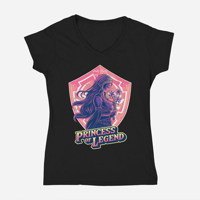 Princess Of Legend-Womens-V-Neck-Tee-rmatix