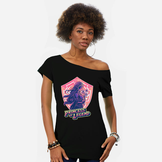 Princess Of Legend-Womens-Off Shoulder-Tee-rmatix