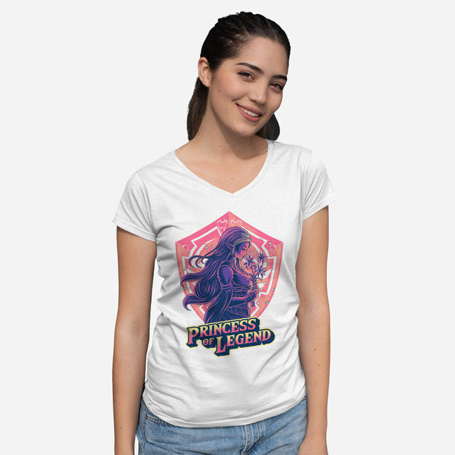 Princess Of Legend-Womens-V-Neck-Tee-rmatix