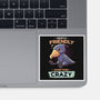 Sometimes Crazy-None-Glossy-Sticker-Geekydog