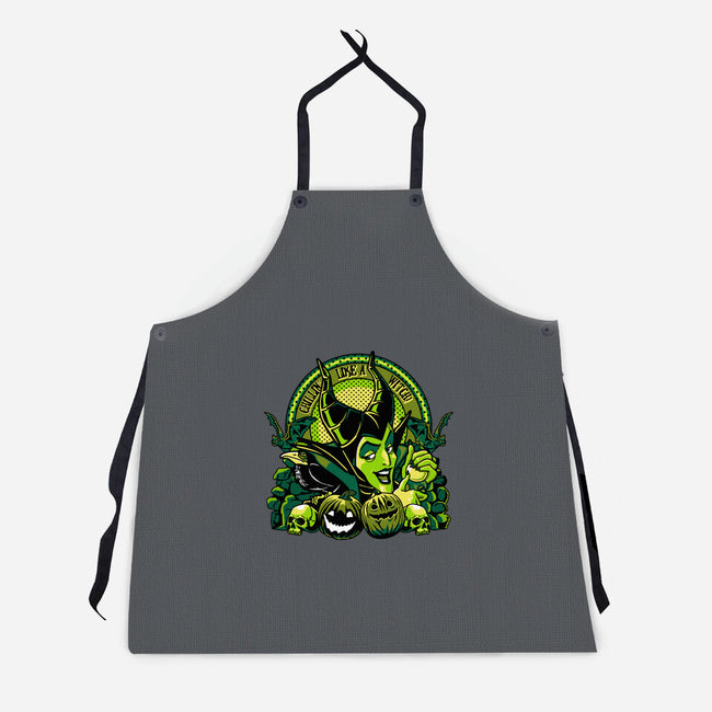 Chillin Like A Witch-Unisex-Kitchen-Apron-panicking_bat