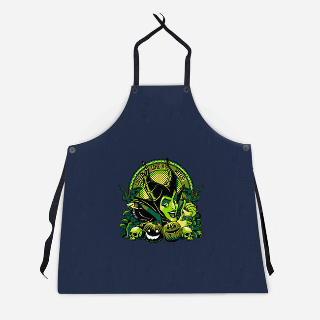 Chillin Like A Witch-Unisex-Kitchen-Apron-panicking_bat