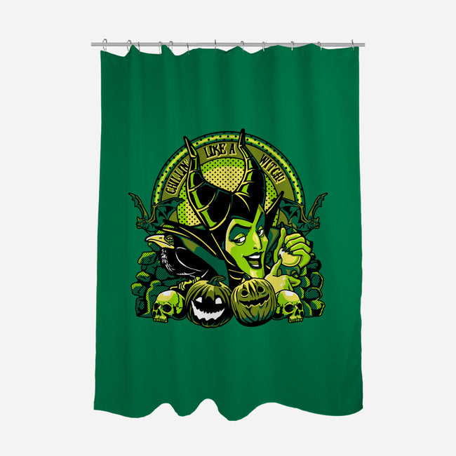 Chillin Like A Witch-None-Polyester-Shower Curtain-panicking_bat