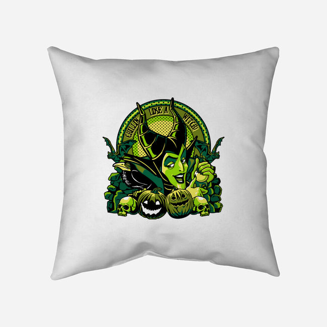 Chillin Like A Witch-None-Removable Cover w Insert-Throw Pillow-panicking_bat