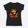 Blah Blah Blah-Womens-V-Neck-Tee-panicking_bat