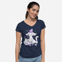 Magic Cat-Womens-V-Neck-Tee-yumie