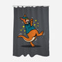 Breakdancing Kangaroo-None-Polyester-Shower Curtain-Boggs Nicolas