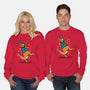 Breakdancing Kangaroo-Unisex-Crew Neck-Sweatshirt-Boggs Nicolas