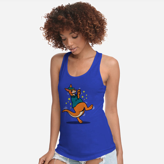 Breakdancing Kangaroo-Womens-Racerback-Tank-Boggs Nicolas