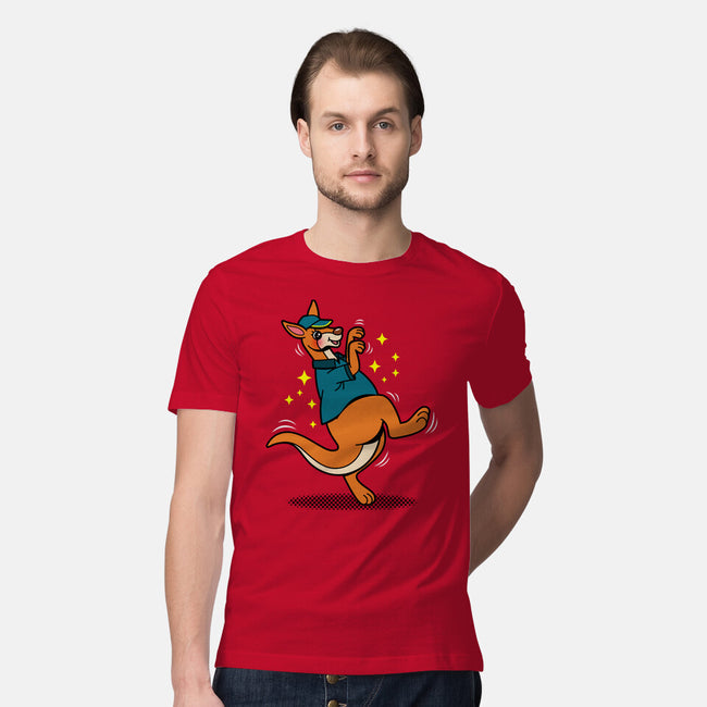 Breakdancing Kangaroo-Mens-Premium-Tee-Boggs Nicolas