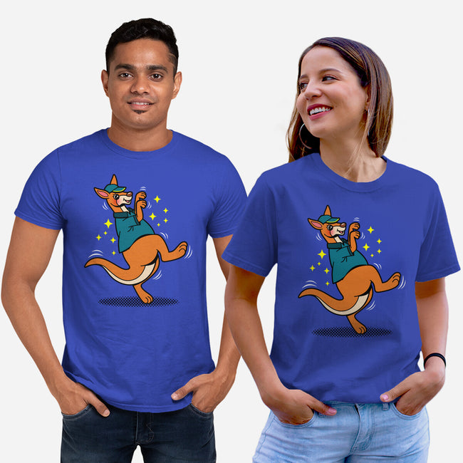 Breakdancing Kangaroo-Unisex-Basic-Tee-Boggs Nicolas