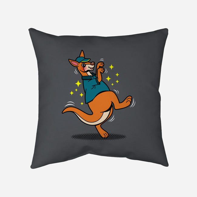 Breakdancing Kangaroo-None-Removable Cover w Insert-Throw Pillow-Boggs Nicolas