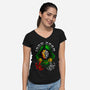 Iron Doom-Womens-V-Neck-Tee-spoilerinc