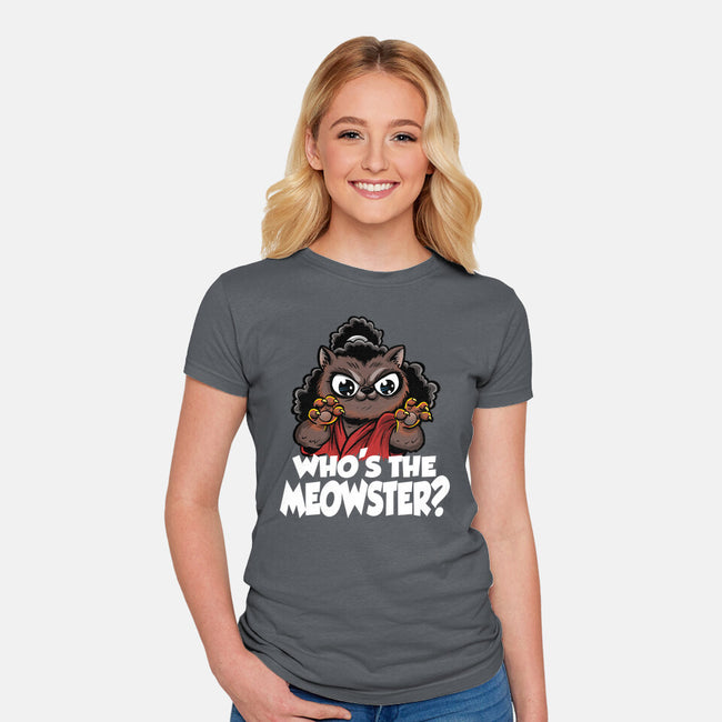 The Meowster-Womens-Fitted-Tee-zascanauta