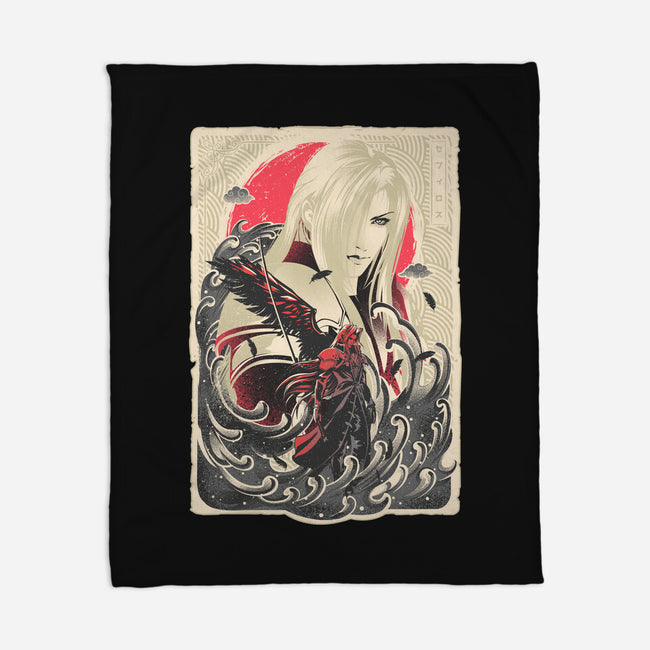 Great Wave Sephiroth-None-Fleece-Blanket-hypertwenty