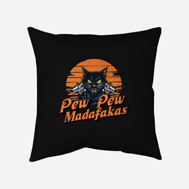 Pew Pew Cat-None-Removable Cover w Insert-Throw Pillow-Cool Designs