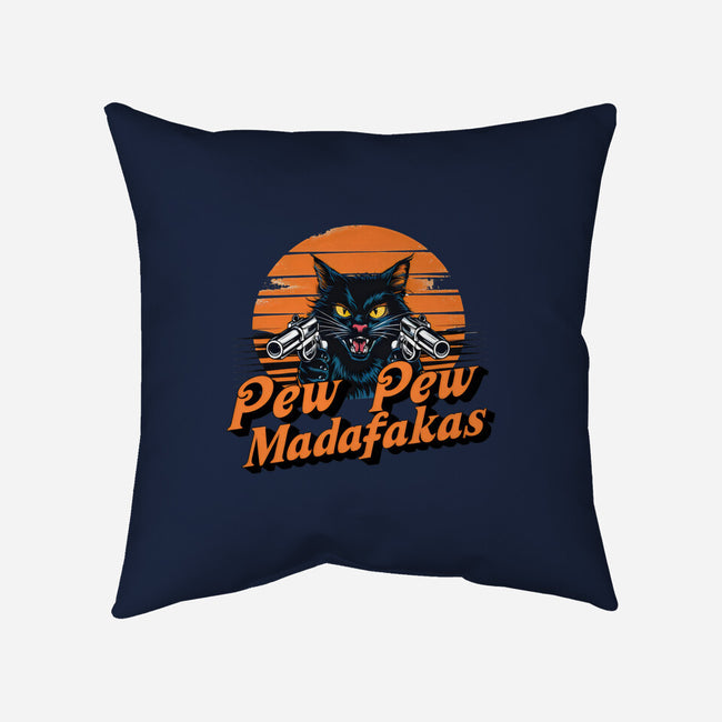 Pew Pew Cat-None-Removable Cover w Insert-Throw Pillow-Cool Designs