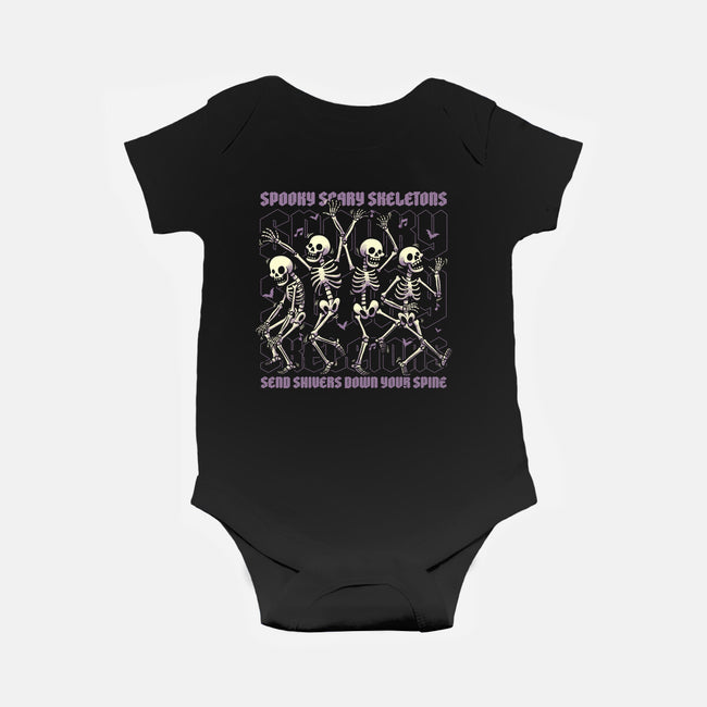 Spooky Skeletons Dance-Baby-Basic-Onesie-Studio Mootant