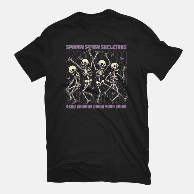 Spooky Skeletons Dance-Unisex-Basic-Tee-Studio Mootant