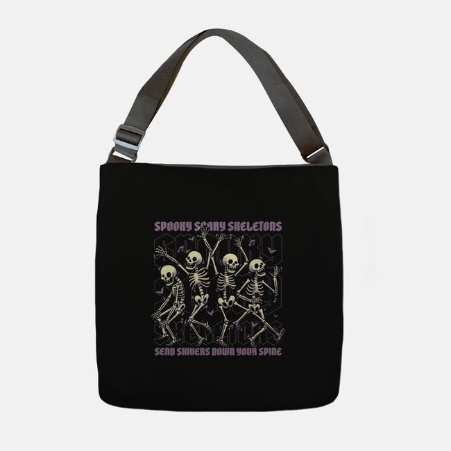 Spooky Skeletons Dance-None-Adjustable Tote-Bag-Studio Mootant