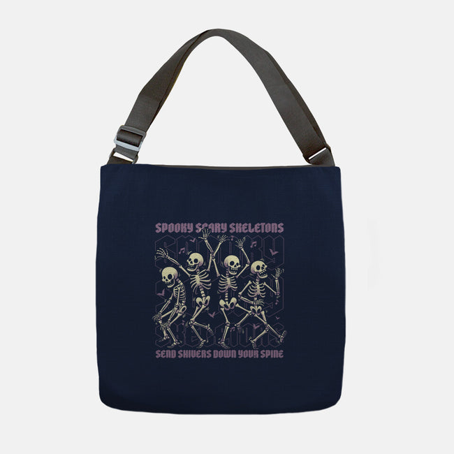 Spooky Skeletons Dance-None-Adjustable Tote-Bag-Studio Mootant