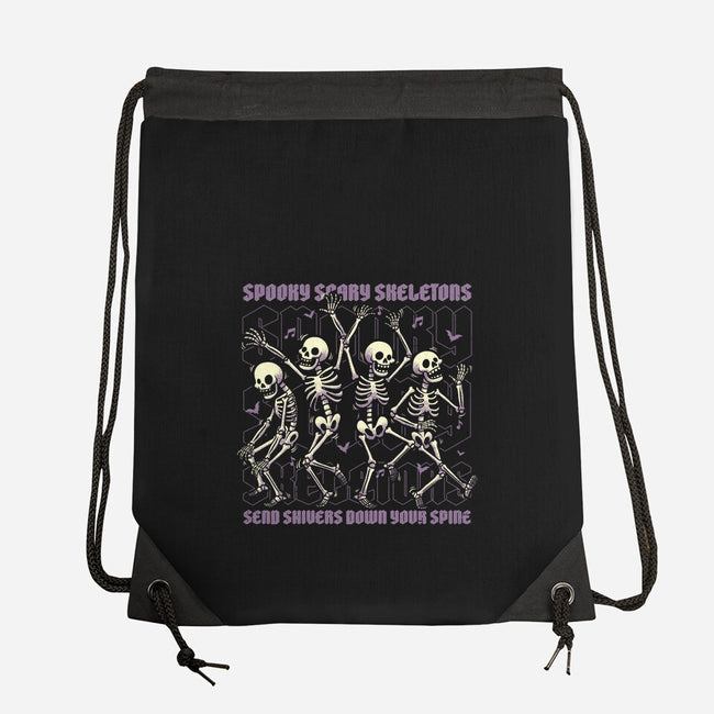 Spooky Skeletons Dance-None-Drawstring-Bag-Studio Mootant