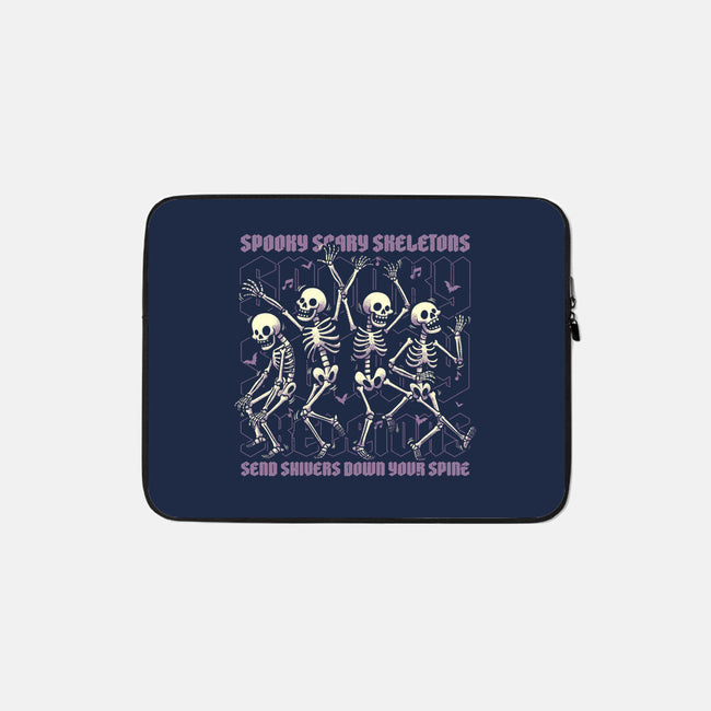 Spooky Skeletons Dance-None-Zippered-Laptop Sleeve-Studio Mootant