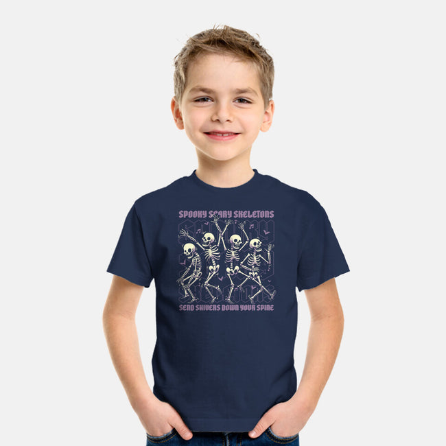 Spooky Skeletons Dance-Youth-Basic-Tee-Studio Mootant