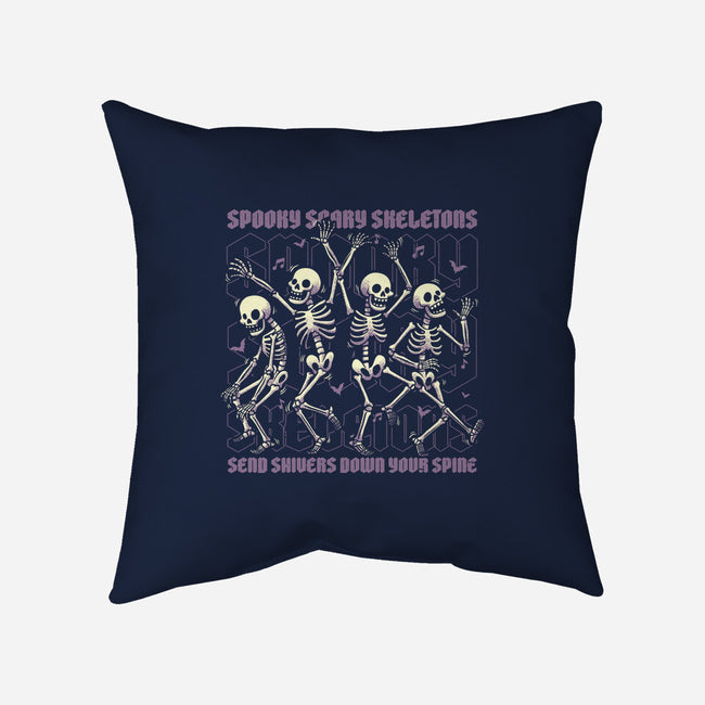 Spooky Skeletons Dance-None-Non-Removable Cover w Insert-Throw Pillow-Studio Mootant