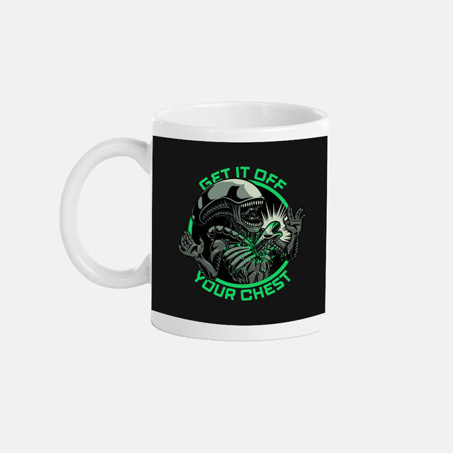 Alien Chest Therapy-None-Mug-Drinkware-Studio Mootant