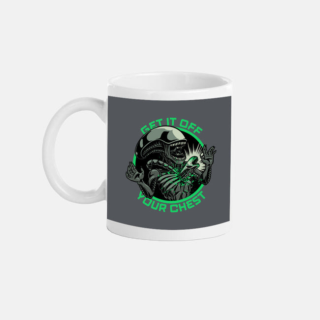 Alien Chest Therapy-None-Mug-Drinkware-Studio Mootant