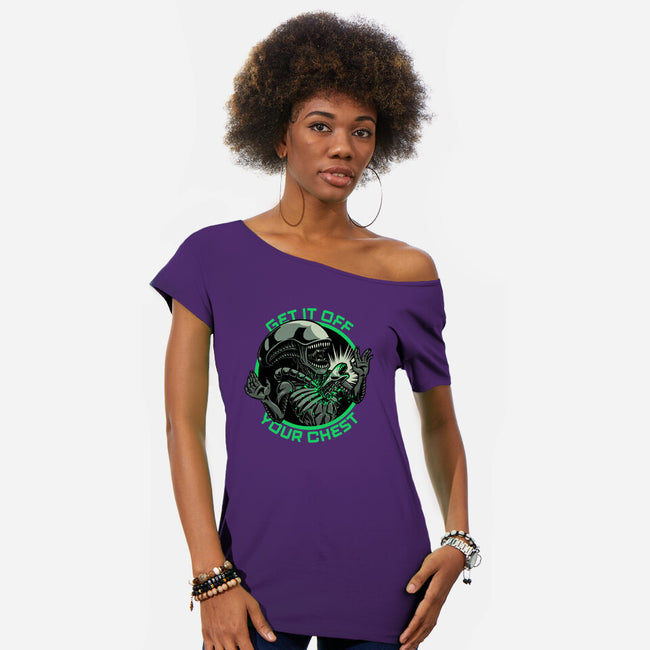 Alien Chest Therapy-Womens-Off Shoulder-Tee-Studio Mootant