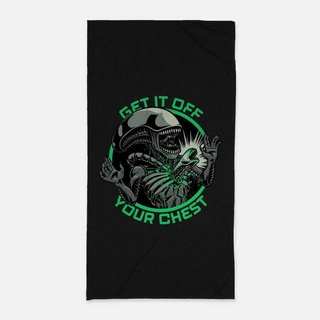 Alien Chest Therapy-None-Beach-Towel-Studio Mootant