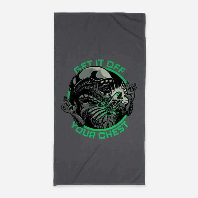 Alien Chest Therapy-None-Beach-Towel-Studio Mootant