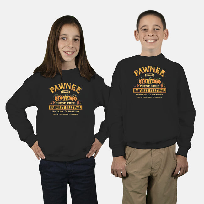 Pawnee Vintage Harvest Festival-Youth-Crew Neck-Sweatshirt-kg07