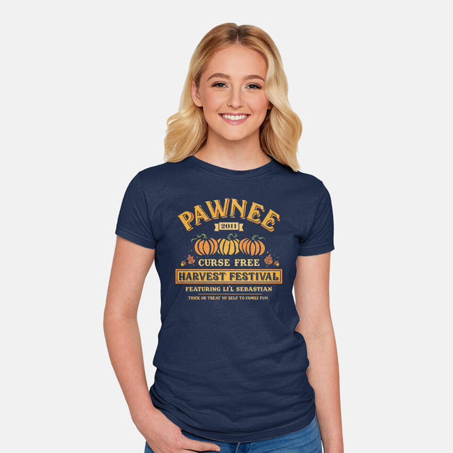 Pawnee Vintage Harvest Festival-Womens-Fitted-Tee-kg07